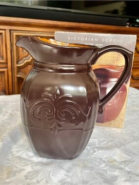 Reba McEntire “Harmony” Victorian Scroll Pitcher in Deep Brown
